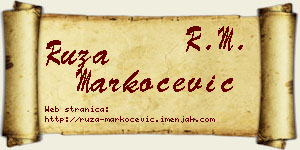 Ruža Markočević vizit kartica